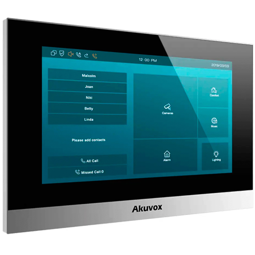 Комплект видеодомофона C313 и панели вызова E12W (частный дом, квартира)