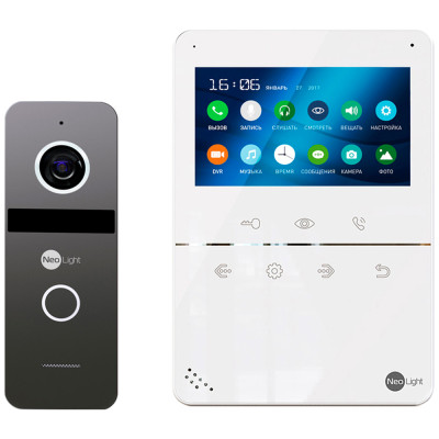 Комплект видеодомофона NeoLight Tetta Plus + Solo Graphite