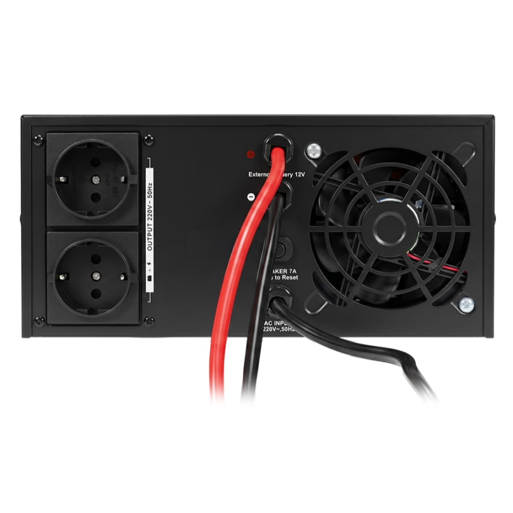Інвертор Kraft KRF-AVR600VA/500W-12V з правильною синусоїдою під зовнішній акумулятор