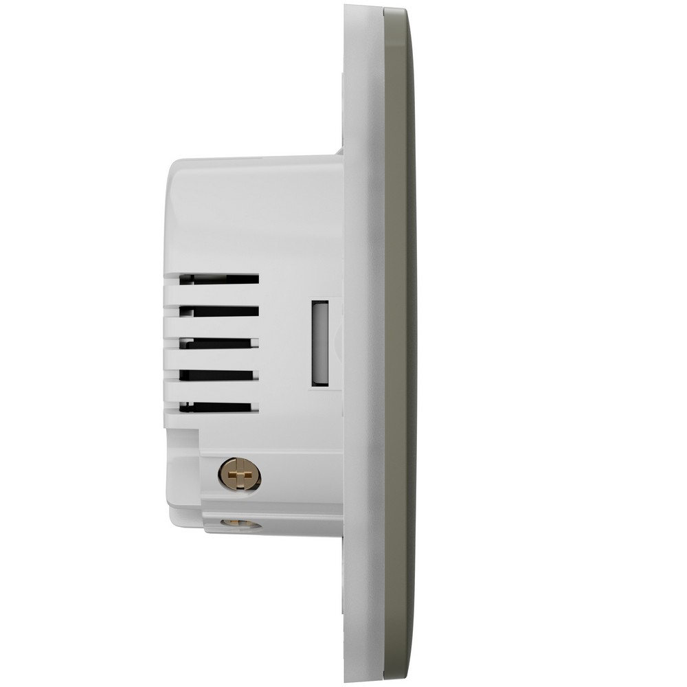 Розумний сенсорний двоклавішний прохідний вимикач світла Ajax LightSwitch (2-gang/2-way) Jeweller olive