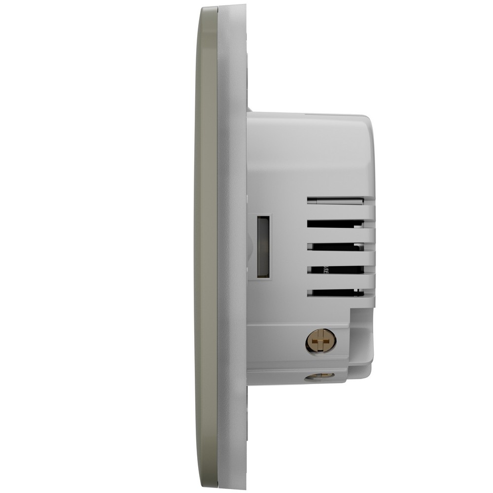 Розумний сенсорний двоклавішний прохідний вимикач світла Ajax LightSwitch (2-gang/2-way) Jeweller olive