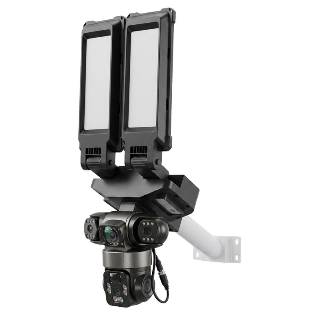 9 Мп 4G PTZ-видеокамера Light Vision VLC-1223IGL/3C (3Mp+3Mp+3Mp) з прожектором та сонячною панеллю