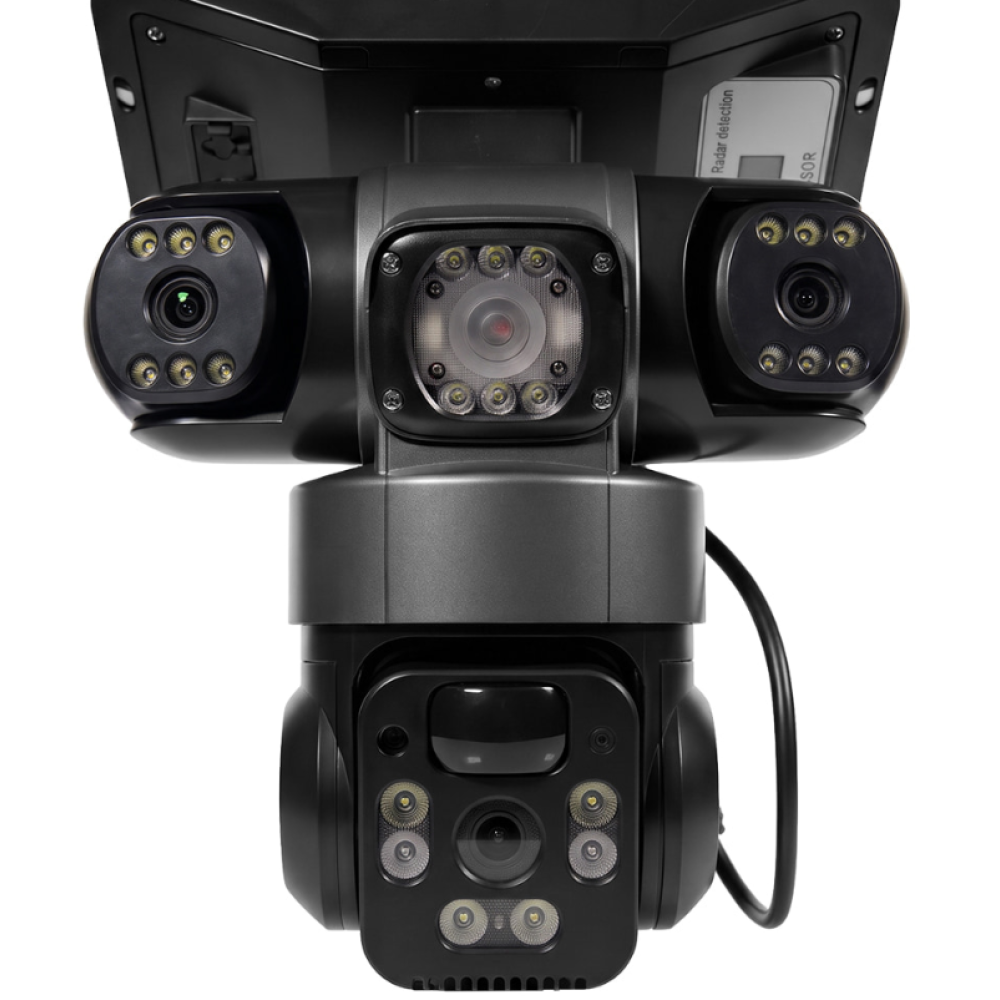 9 Мп 4G PTZ-видеокамера Light Vision VLC-1223IGL/3C (3Mp+3Mp+3Mp) з прожектором та сонячною панеллю