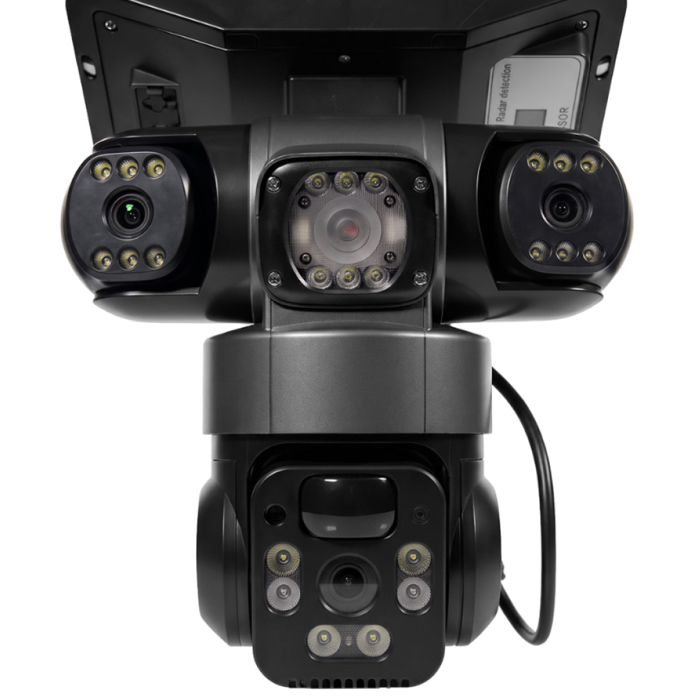9 Мп Wi-Fi PTZ-відеокамера Light Vision VLC-1223WIL/3C (3Mp+3Mp+3Mp), з прожектором та сонячною панеллю
