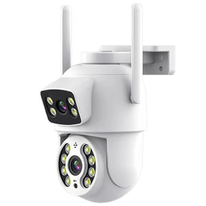 4 МП IP PTZ-видеокамера с WiFi (2*2 МП) Light Vision VLC-9192WI/2C (Tuya) 3.6 мм+3.6 мм, ИК+LED-подсветка, с микрофоном