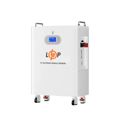 Акумулятор LogicPower LP LiFePO4 51,2 В 230 А·год 11776 Вт·год Smart BMS 200 А з LCD AB RS485/CAN