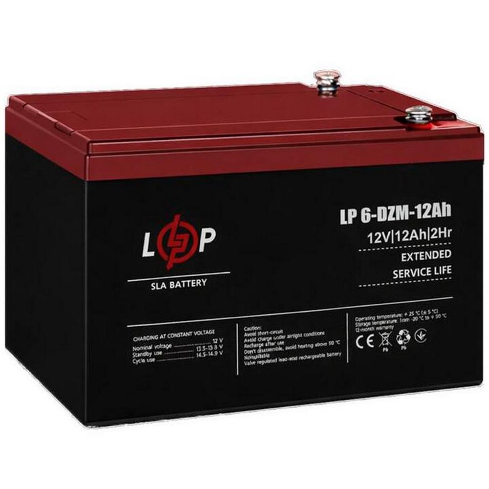 Тяговой свинцово-кислотный AGM аккумулятор LogicPower LP 6-DZM-12 Ah