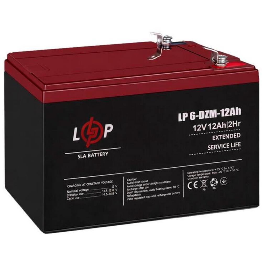 Тяговой свинцово-кислотный AGM аккумулятор LogicPower LP 6-DZM-12 Ah