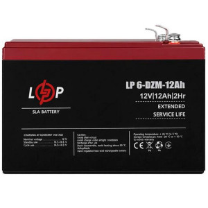 Тяговий свинцево-кислотний AGM акумулятор LogicPower LP 6-DZM-12 Ah