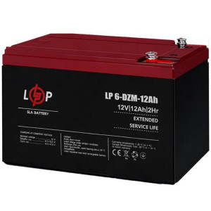 Тяговой свинцово-кислотный AGM аккумулятор LogicPower LP 6-DZM-12 Ah под Болт М5