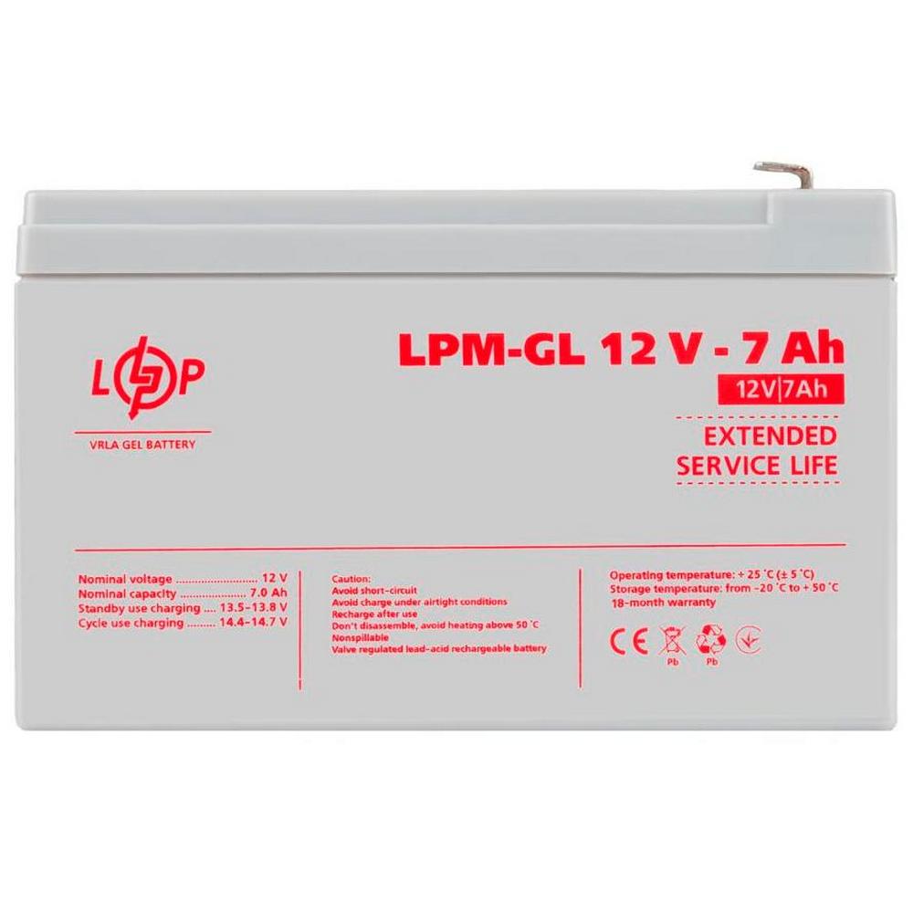 Акумулятор гелевий LogicPower LPM-GL 12V 7Ah