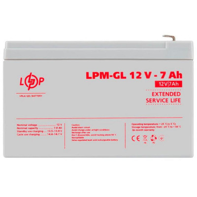 Акумулятор гелевий LogicPower LPM-GL 12V 7Ah