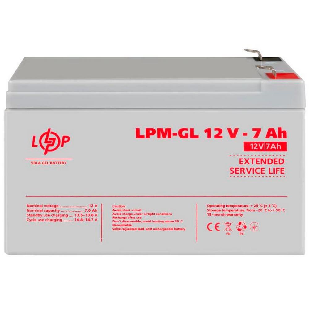 Акумулятор гелевий LogicPower LPM-GL 12V 7Ah