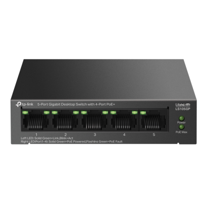 5-портовый PoE-коммутатор TP-Link LS105GP неуправляемый