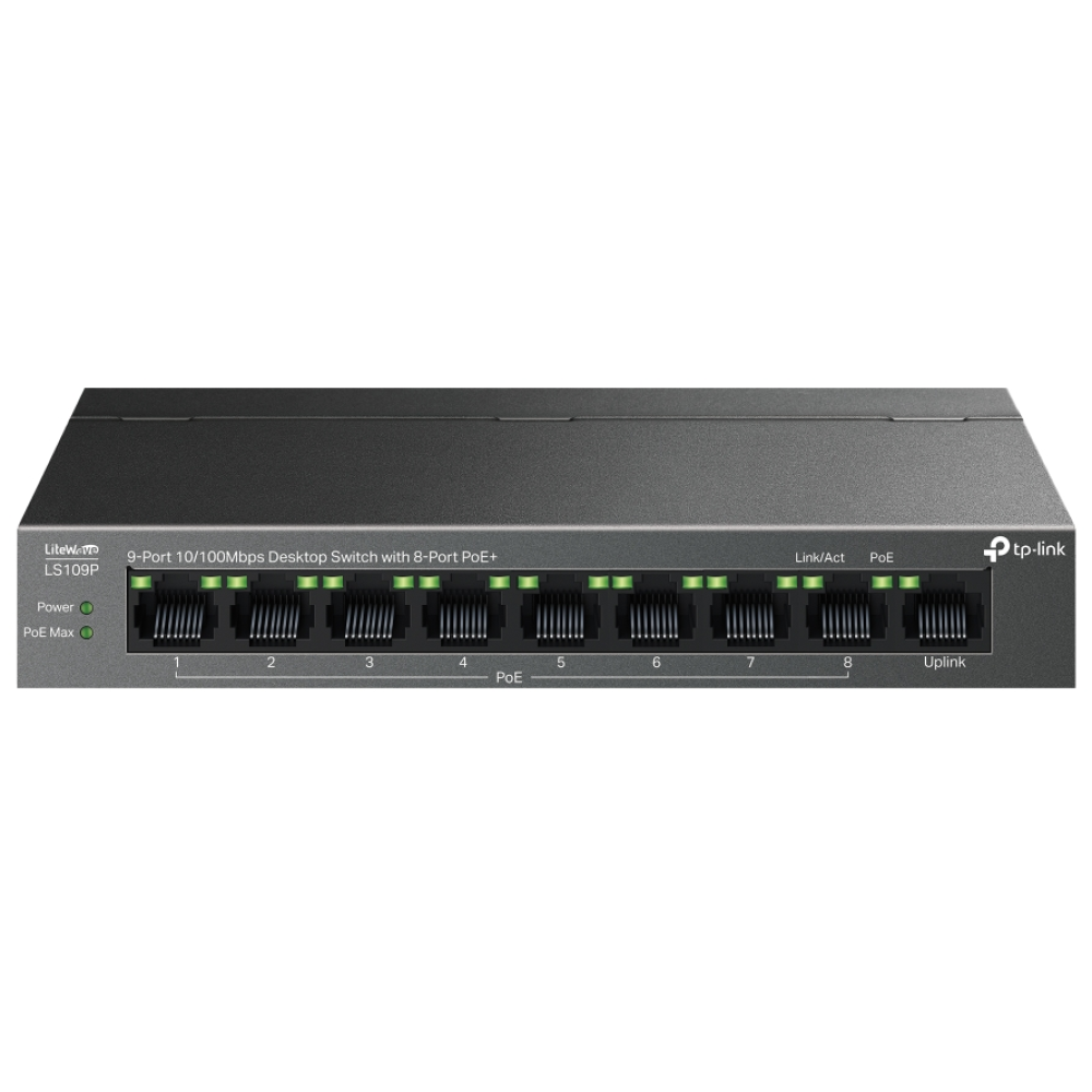 8-портовый коммутатор TP-Link LS109P управляемый