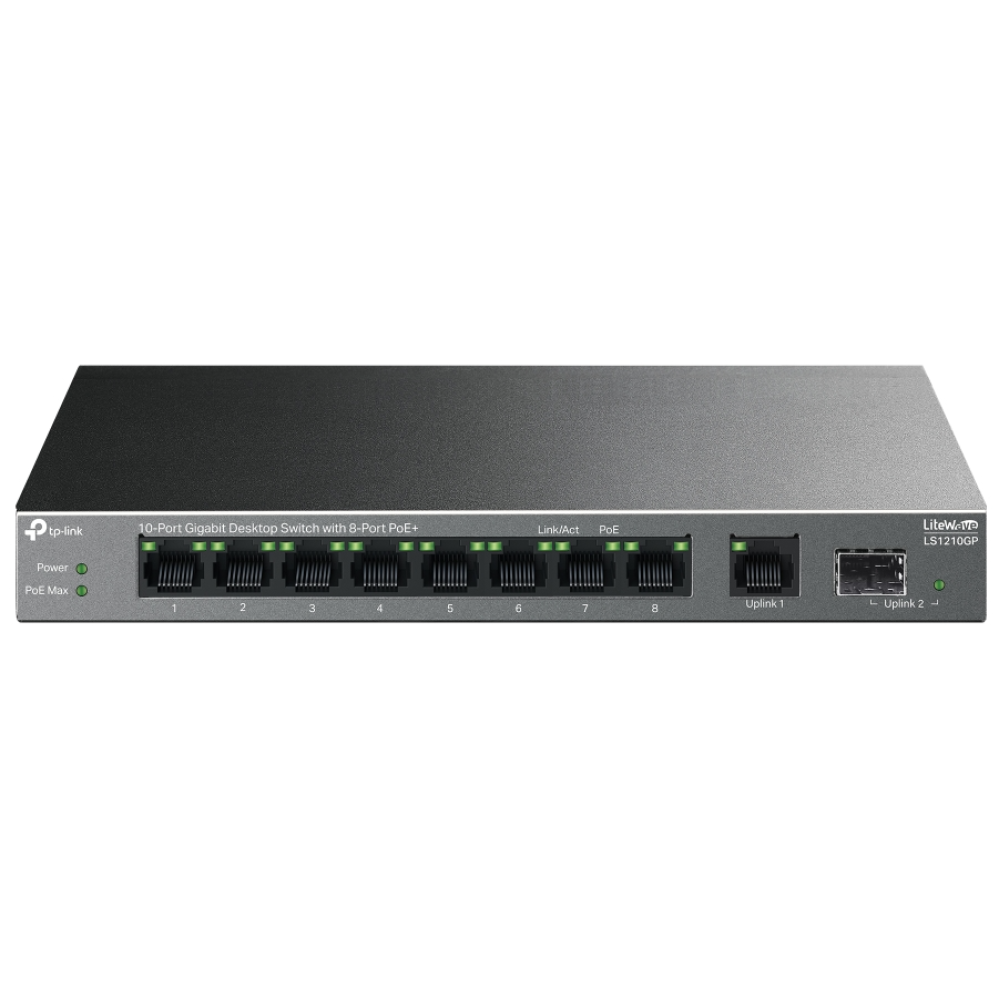 10-портовый PoE-коммутатор TP-Link LS1210GP управляемый