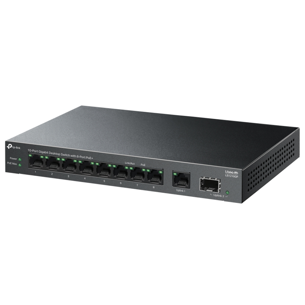 10-портовый PoE-коммутатор TP-Link LS1210GP управляемый
