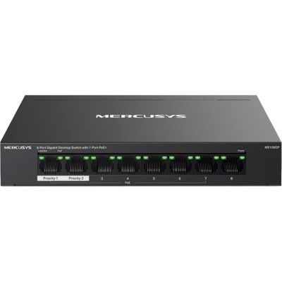 8-портовый PoE-коммутатор Mercusys MS108GP неуправляемый