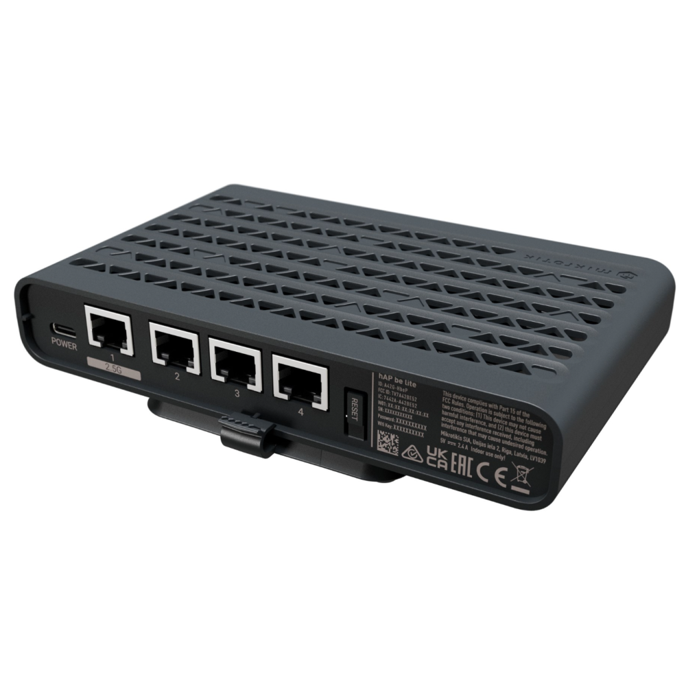 Бездротовий маршрутизатор MikroTik hAP be lite (A42G-HbeP)