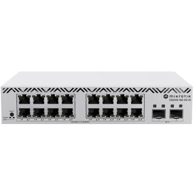 Комутатор 16 портів керований MikroTik CSS318-16G-2S+IN