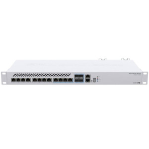 14-портовий комутатор MikroTik CRS312-4C+8XG-RM (8xGE PoE, 4xCombo, USB, 1хRJ45) керований