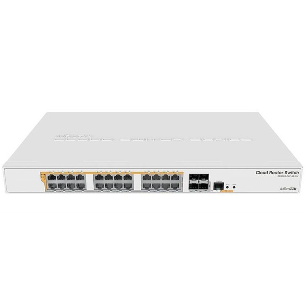 29-портовый коммутатор MikroTik CRS328-24P-4S+RM управляемый