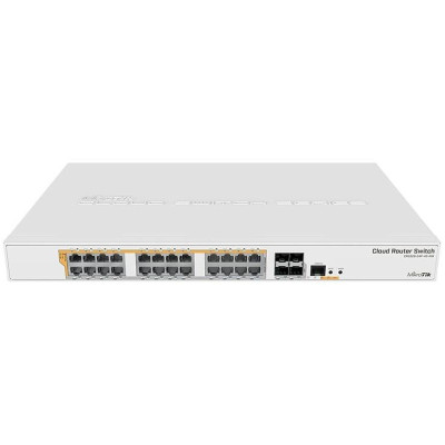 29-портовый коммутатор MikroTik CRS328-24P-4S+RM управляемый