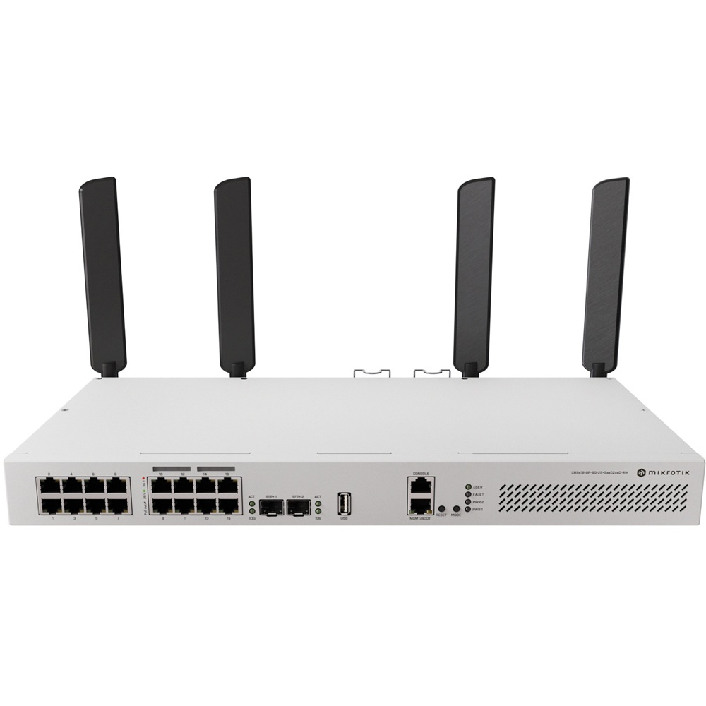 20-портовый коммутатор MikroTik CRS418-8P-8G-2S+5axQ2axQ-RM