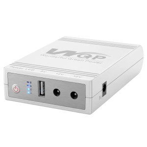 Джерело безперебійного живлення з блоком живлення Mini UPS WGP UPS103C Quick Charge 20000mAh 5V/12V/12V, Li-ion 4*5Ah, для роутера та оптичного терміналу