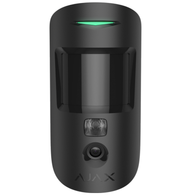 Бездротовий датчик руху Ajax MotionCam (HDR) Jeweller black з фотофіксацією подій (117743.307.BL1)