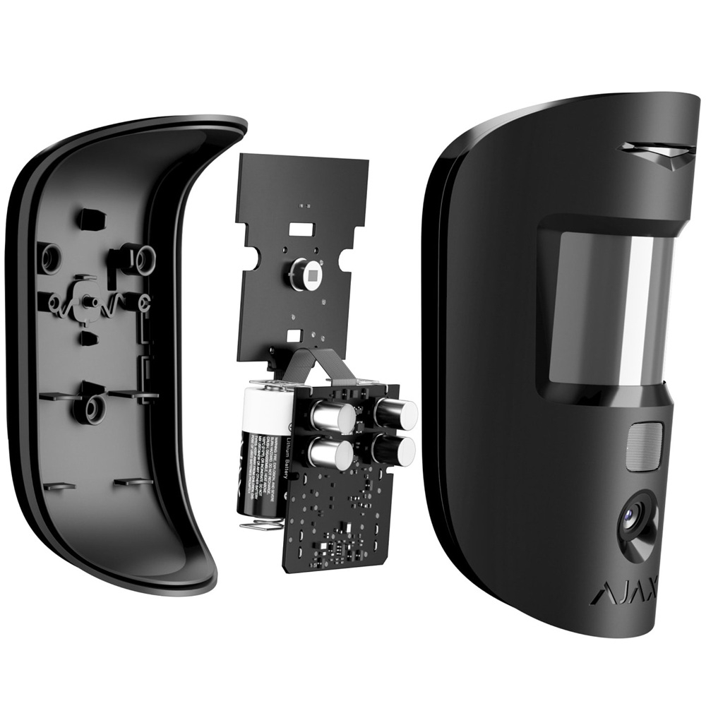 Бездротовий датчик руху Ajax MotionCam (HDR) Jeweller black з фотофіксацією подій (117743.307.BL1)