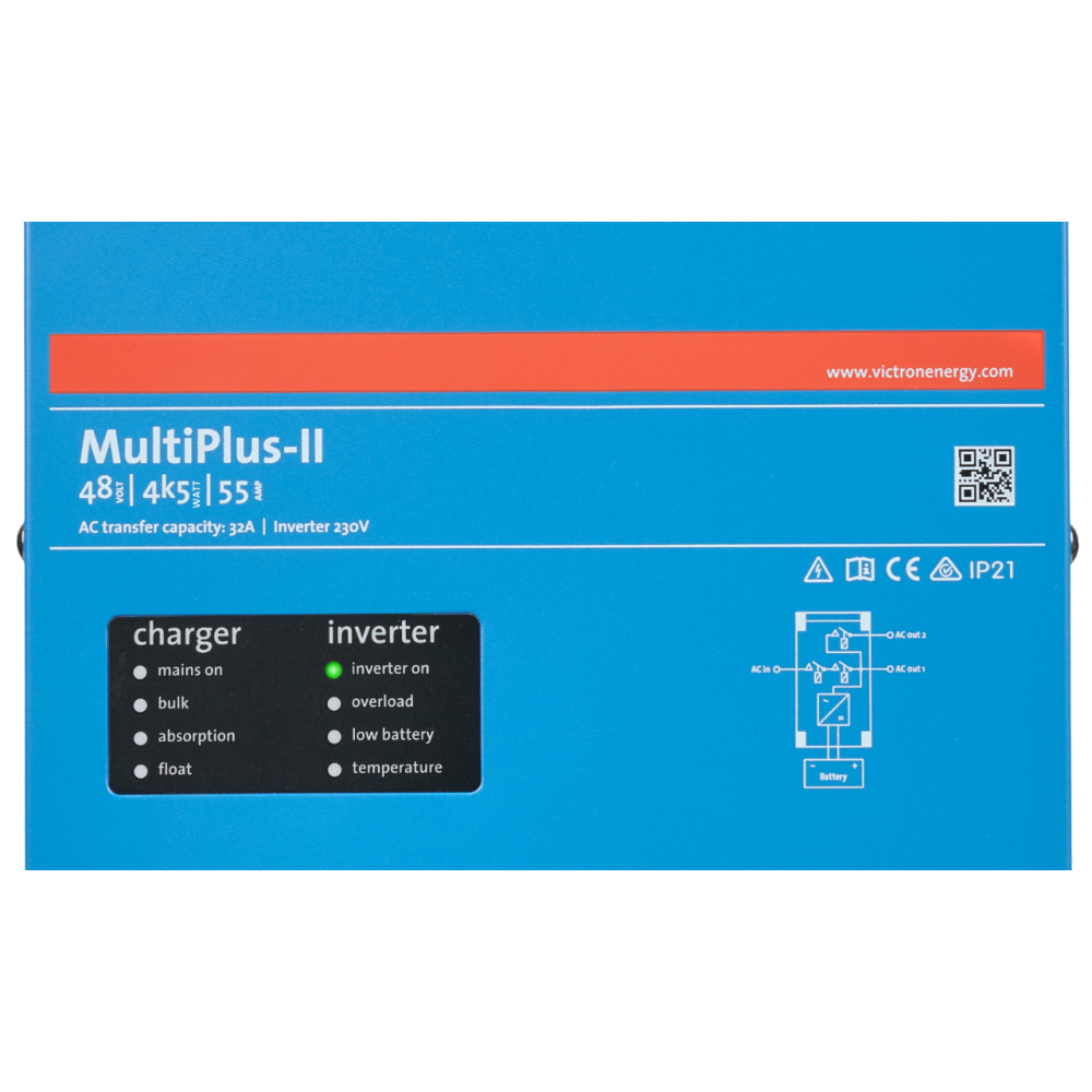 Інвертор VictronEnergy MultiPlus-II 48/4k5/55-32 230V однофазний