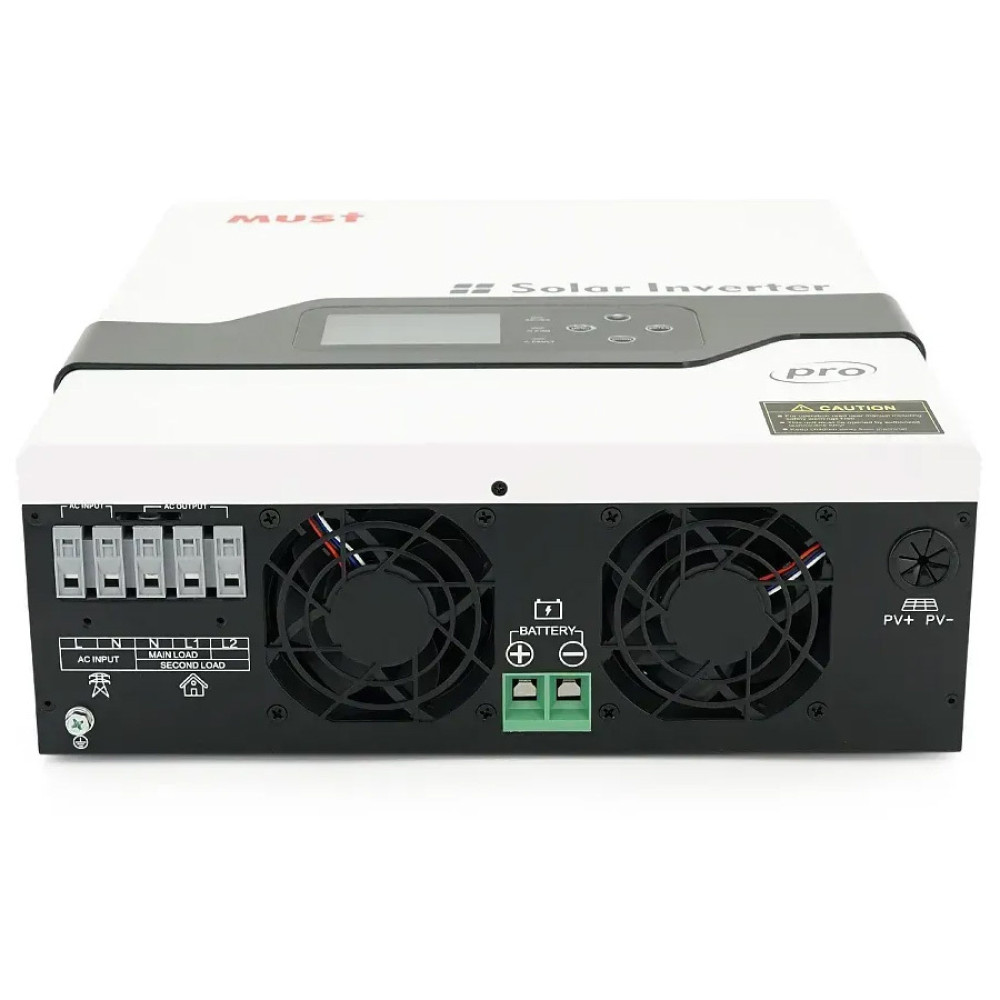 Гибридный инвертор MUST PV18-2012PRO 2000Вт 12В 80A однофазный чистая синусоида