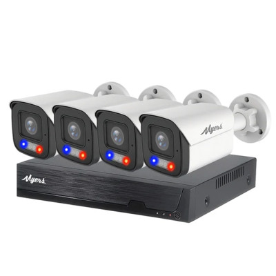 8 МП (4K) IP-комплект видеонаблюдения Myers 4CH KIT 4xBullet FADA