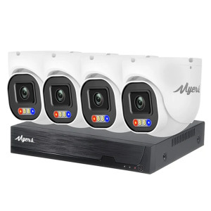 8 МП (4K) IP-комплект видеонаблюдения Myers 4CH KIT 4xTurret FADA