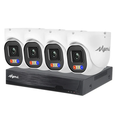 8 МП (4K) IP-комплект видеонаблюдения Myers 4CH KIT 4xTurret FADA
