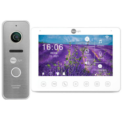 Комплект відеодомофону NeoLight NeoKIT HD+ WF SilverP