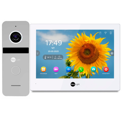 Комплект відеодомофону NeoLight ALPHA Hybrid HD KIT Silver
