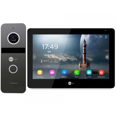 Комплект відеодомофона NeoLight MEZZO Hybrid IPW KIT B/Graphite