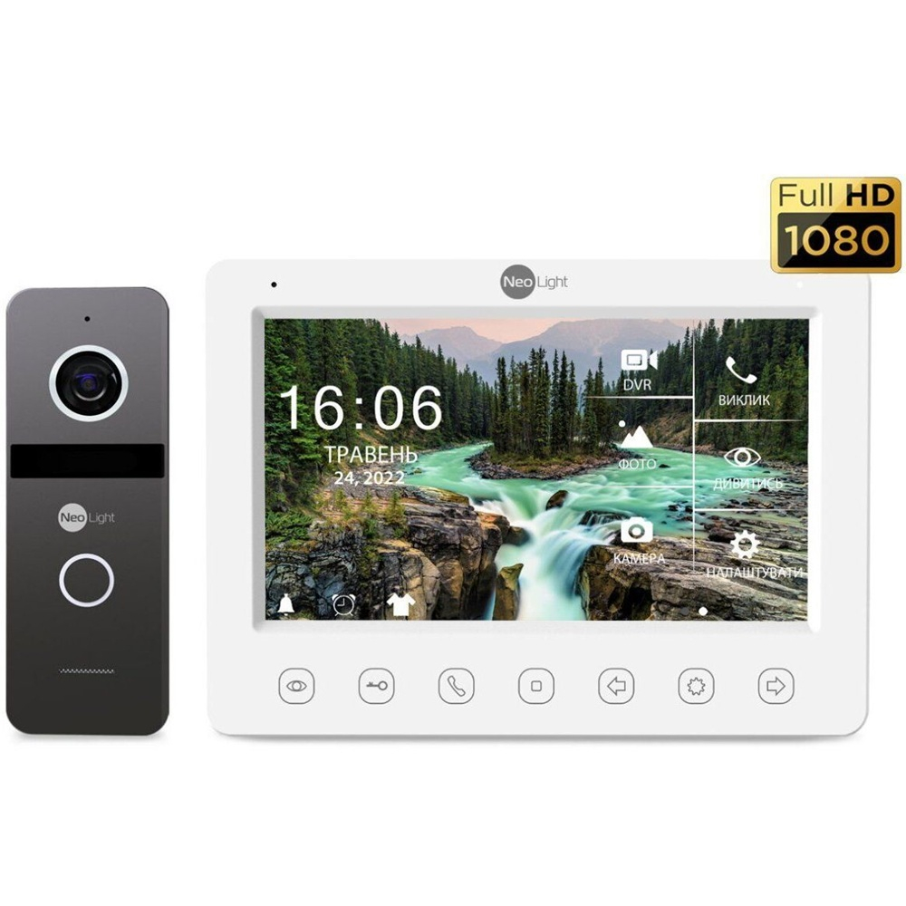 Комплект відеодомофона NeoLight NeoKIT FHD Pro Graphite