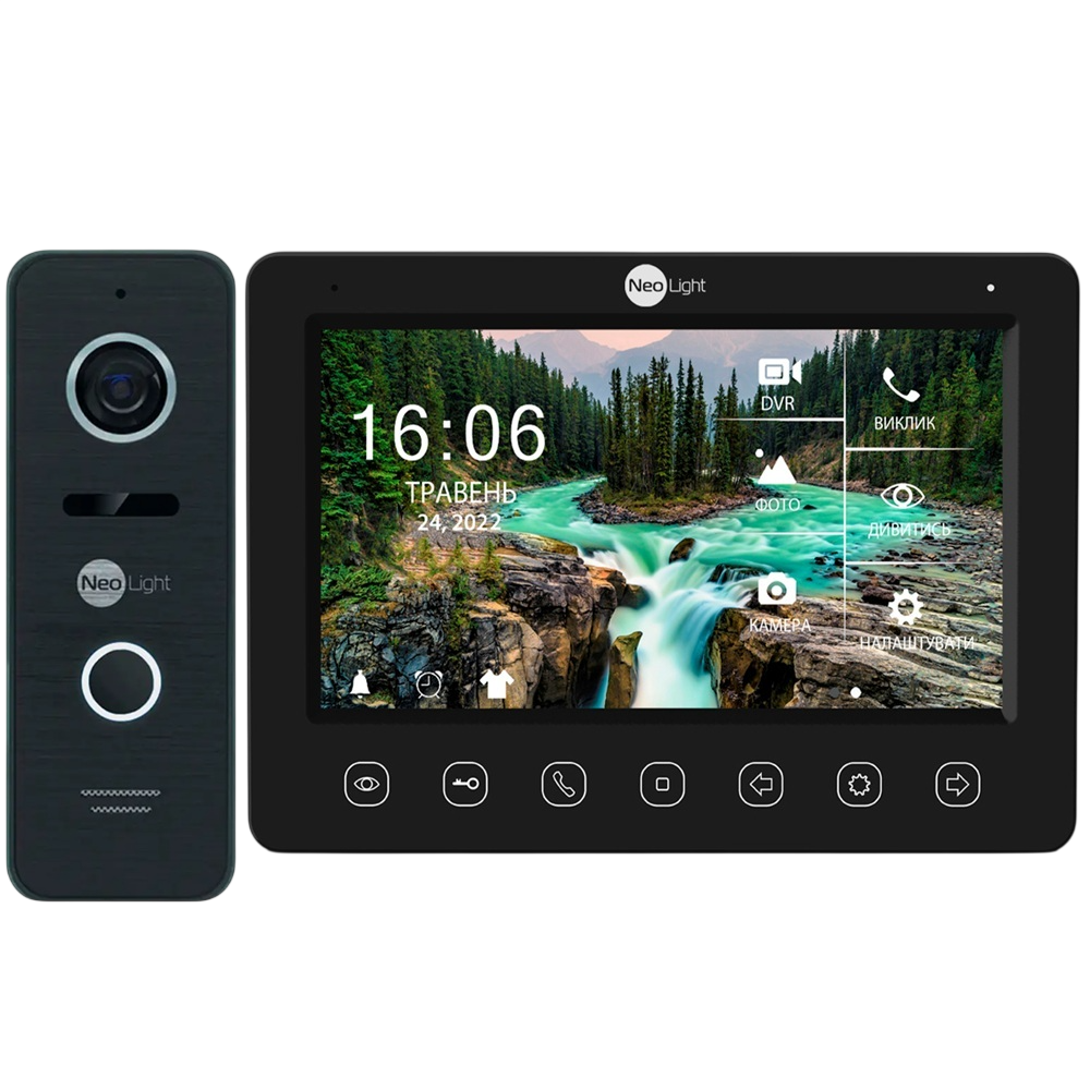 Комплект видеодомофона NeoLight NeoKIT HD WF B/Black