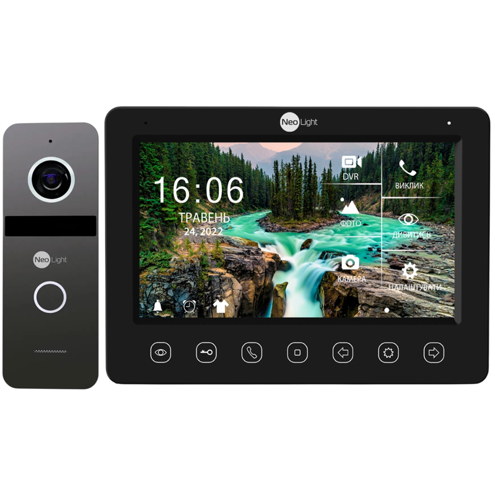 Комплект відеодомофона NeoLight NeoKIT HD WF B/Graphite