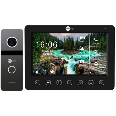 Комплект відеодомофона NeoLight NeoKIT HD WF B/Graphite
