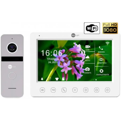 Комплект видеодомофона NeoLight NeoKIT HD WF Silver