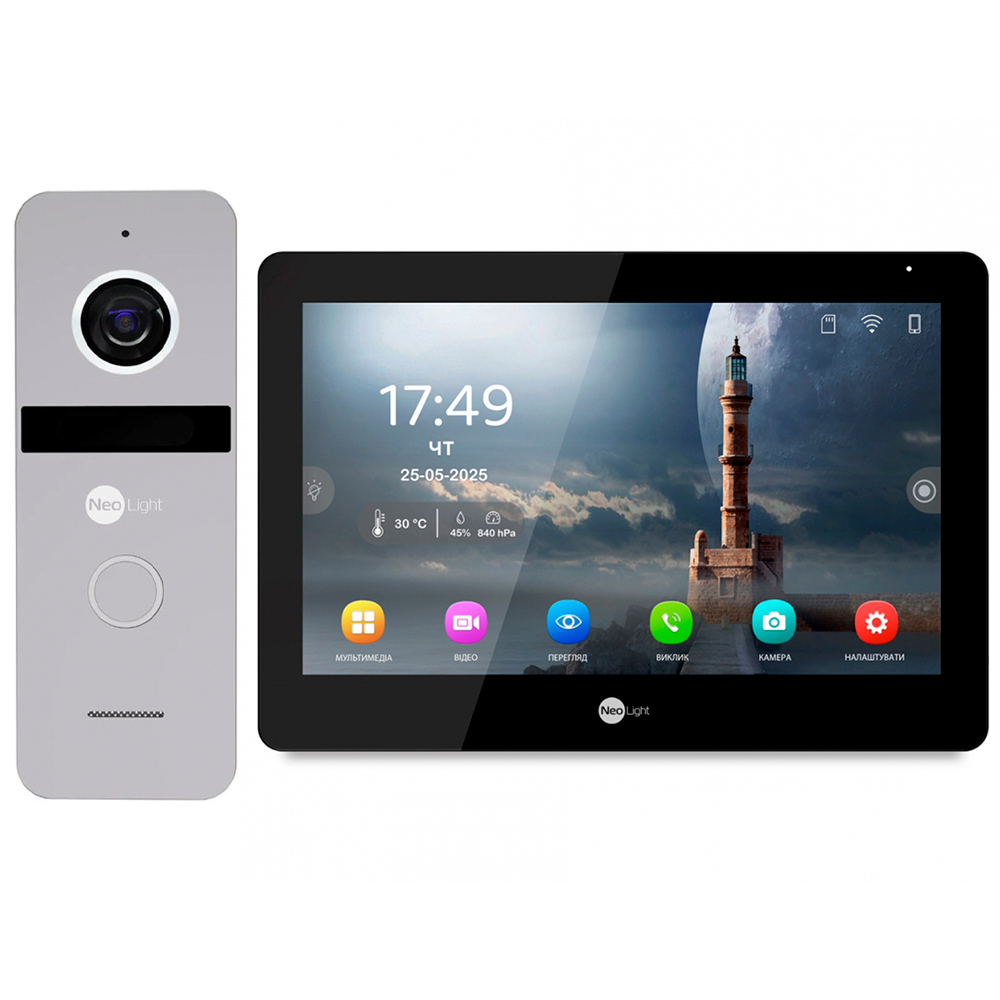 Комплект відеодомофона NeoLight MEZZO Hybrid HD KIT B/Silver