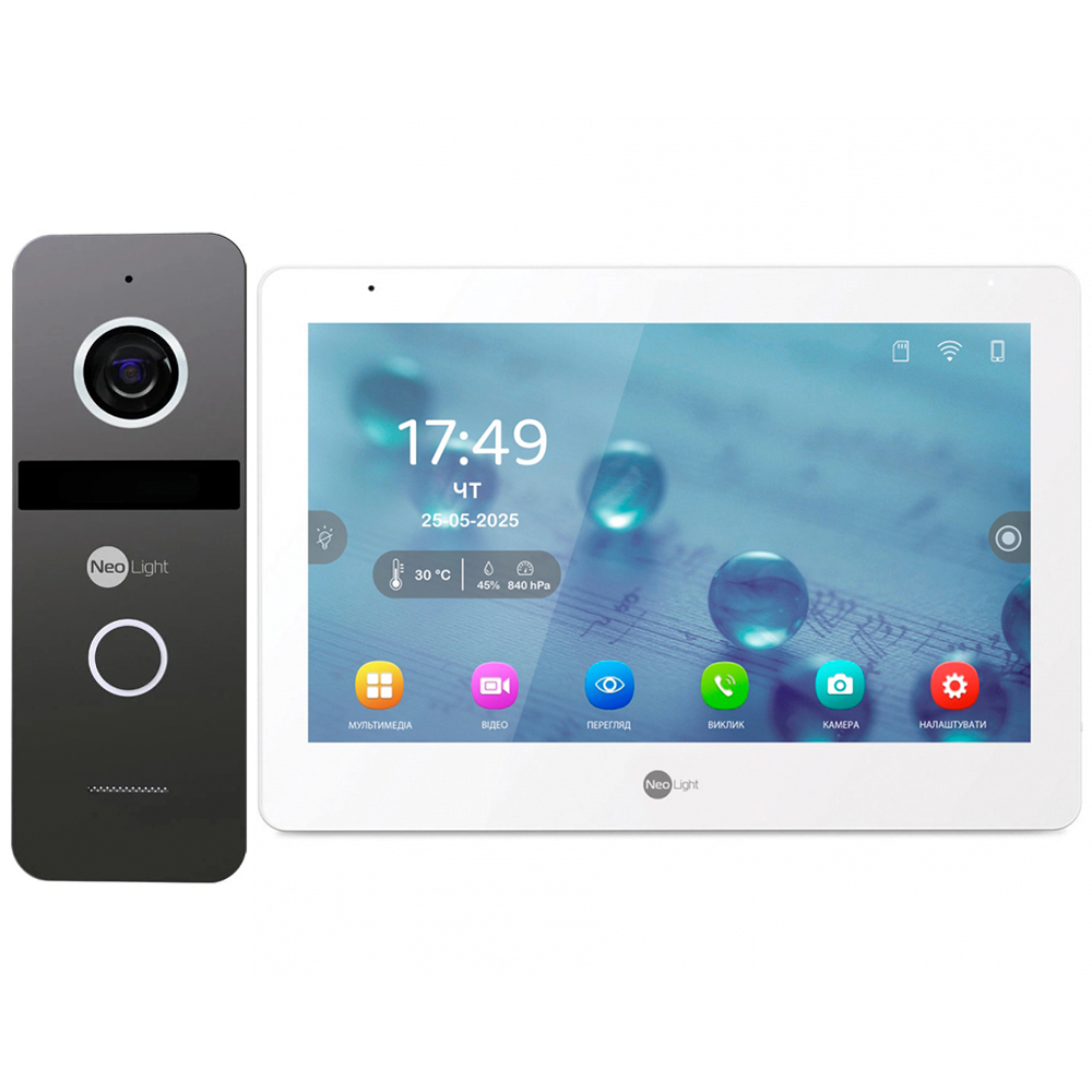 Комплект відеодомофона NeoLight MEZZO Hybrid HD KIT Graphite