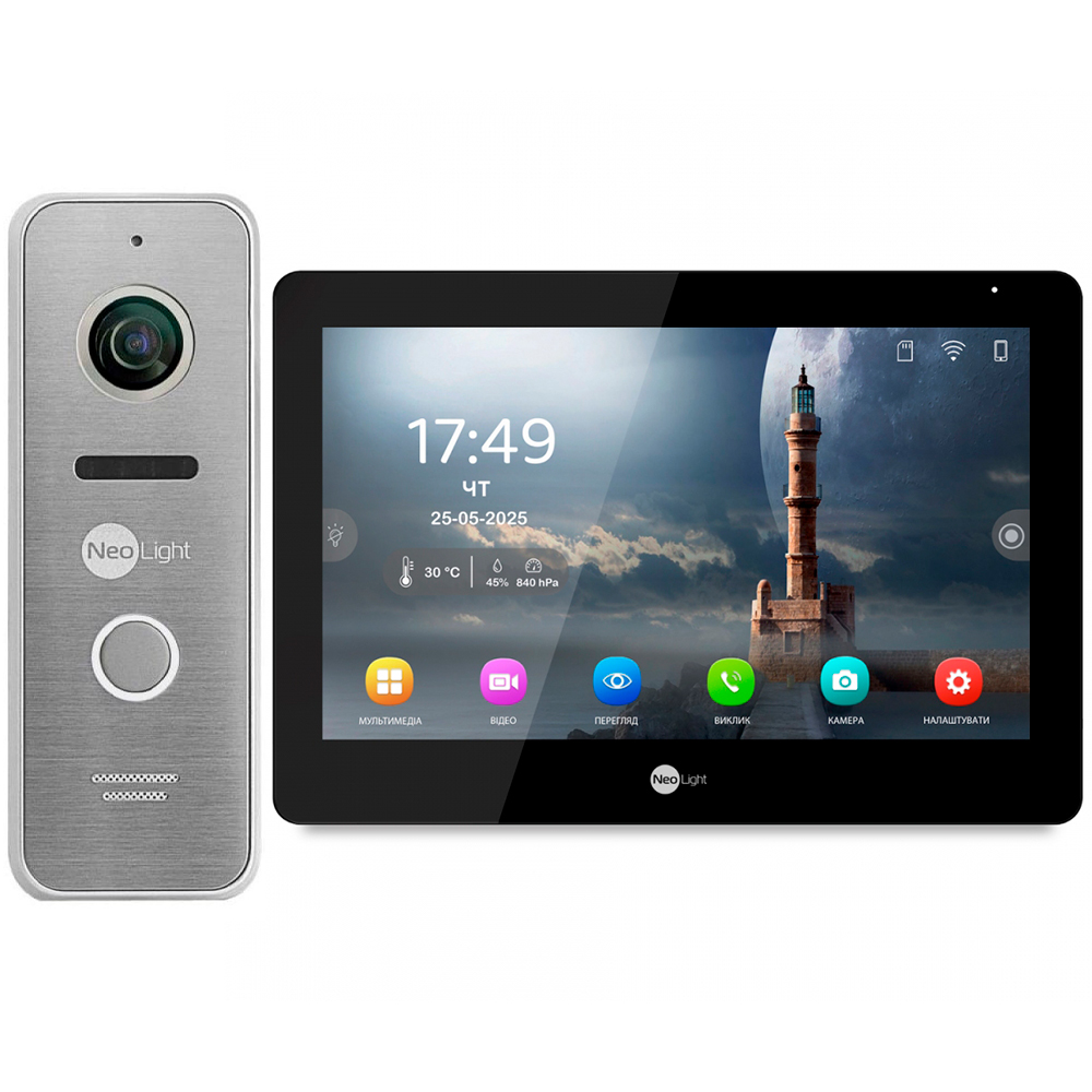 Комплект видеодомофона NeoLight MEZZO Hybrid HD KIT B/SilverP