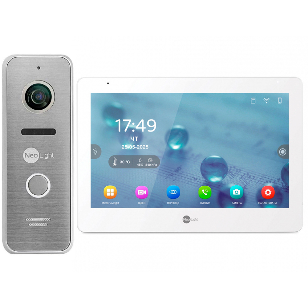 Комплект відеодомофона NeoLight MEZZO Hybrid HD KIT SilverP