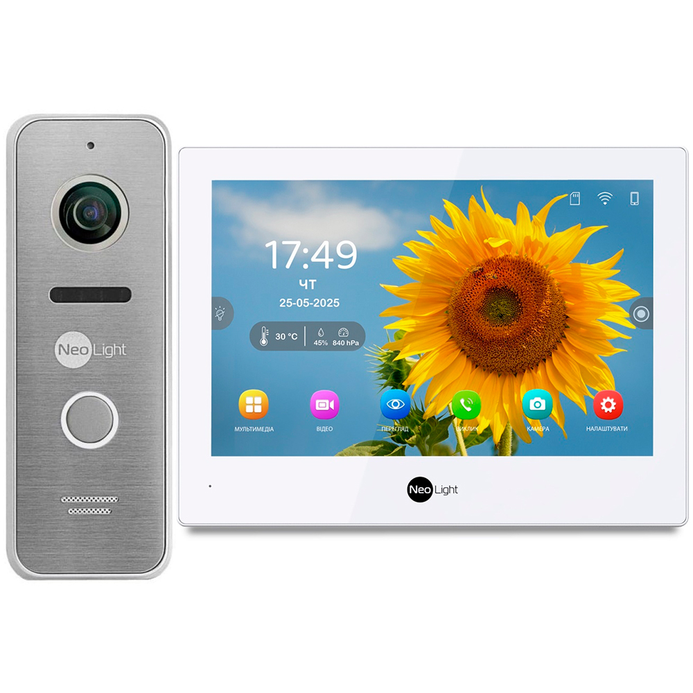 Комплект видеодомофона NeoLight ALPHA Hybrid HD KIT SilverP