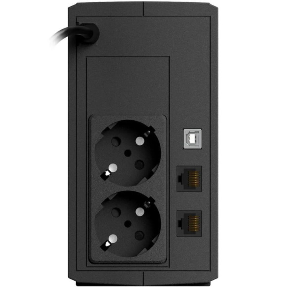 Джерело безперебійного живлення NJOY Keen 600 (UPLI-LI060KU-CG01B) Lin.int., AVR, 2 x евро, USB, пластик
